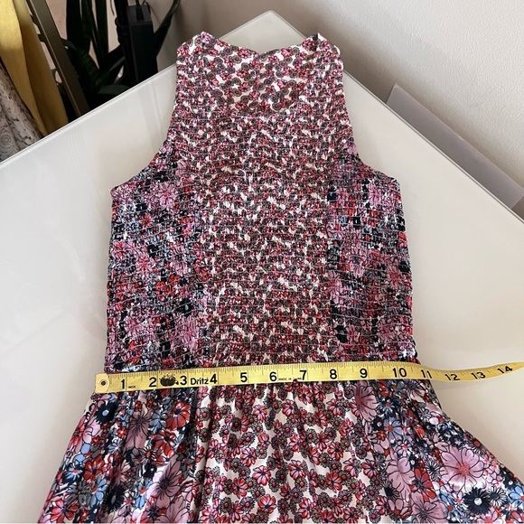 JAPNA | Pink & rose floral pattered halter racer back button up maxi dress - Picture 8 of 12